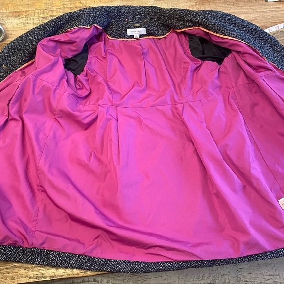 Liz Lange Maternity Tweed Lined Pea Coat Large Wool blend Target - Picture 3 of 11